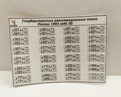 Государственные регистрационные знаки России 1993 года (2) (наклейки)
