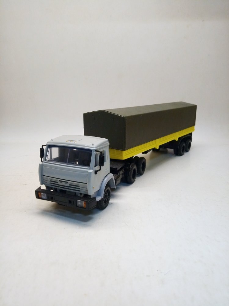 Камский грузовик-54115 + п/прицеп (тент) E54115ppt-1