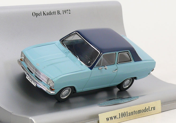 Opel Kadett B 1972 Производитель: Schuco

Масштаб: 1:43
  
Артикул: OTC02
  
Материал: металл
  
