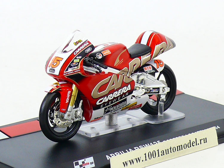 MT105_b.jpg Aprilia RSV125 Roberto Locatelli 2004 Производитель: IXO/AltayaМасштаб: 1:24Артикул: MT105Материал: металл+пластик