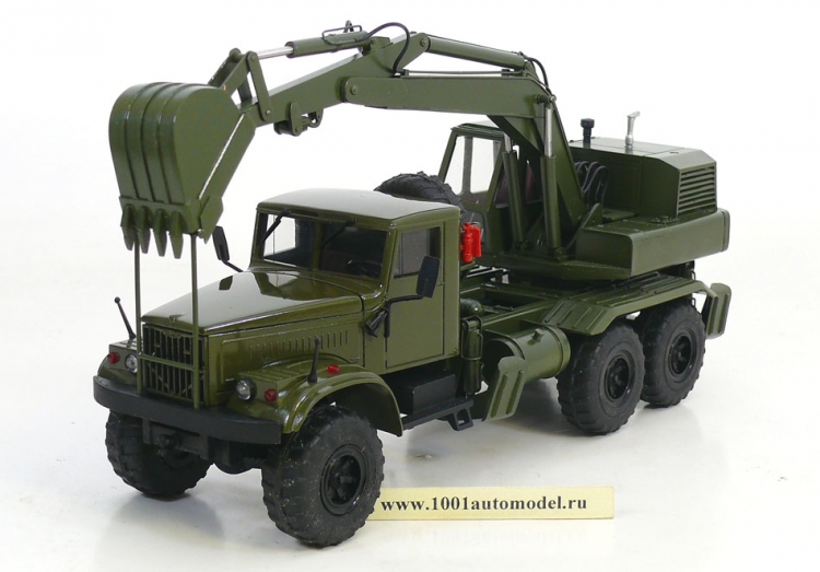 Экскаватор ЭОВ 4421 на шасси КрАЗ- 255 Производитель: Саратов
Масштаб: 1:43
Материал: металл, смола