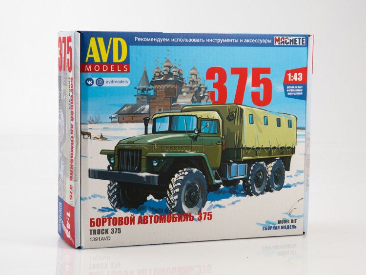 Сборная модель 375 бортовой с тентом 1391AVD
