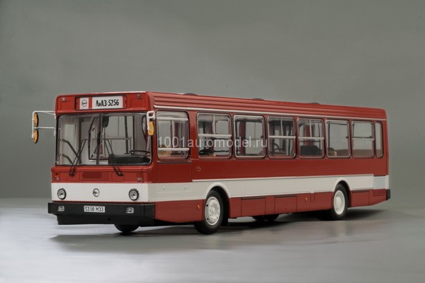 ЛИАЗ-5256 (красный с белой полосой) 04012
