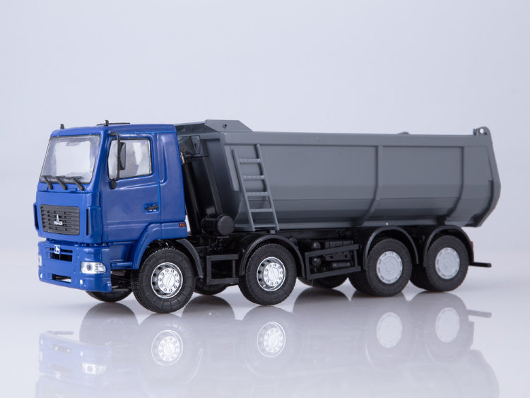 МАЗ-6516 самосвал, U-образный кузов (синий/серый) 101388.синсер