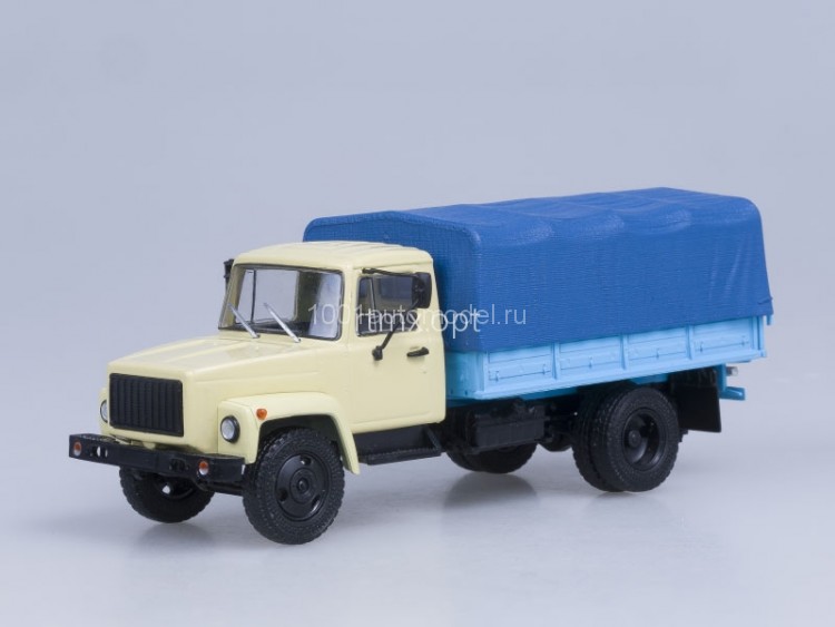 Горький-33073 (двиг. ЗМЗ-513) грузовое такси (бежевый/синий) 100343.бс