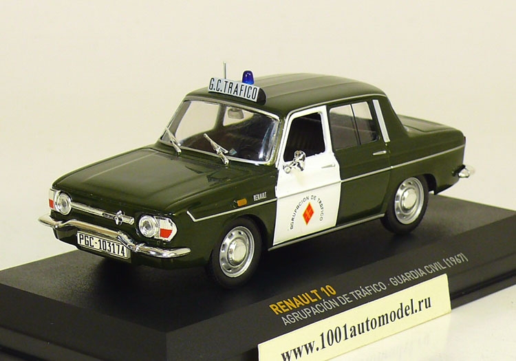 Renault 10 Agrupacion De Trafico Guardia Civil 1967 Производитель: Atlas
Артикул: POL01
Масштаб: 1:43
Материал: металл
упаковка - блистер