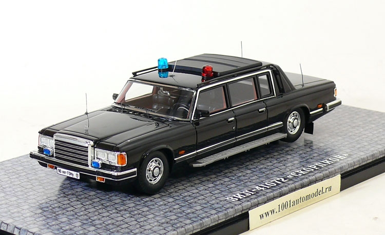 ЗиЛ-41072 &quot;Скорпион&quot; (автомобиль сопровождения) - серия &quot;ГОН&quot; Производитель: DIP Models Ltd.Масштаб: 1:43Артикул: GON072Материал: смолаСерия "ГОН"