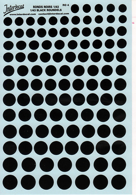 Декаль Black Roundels 1/43  INT-RO-4(sale)