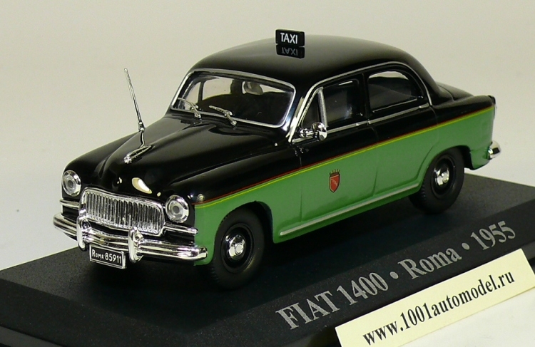 Fiat 1400 Roma 1955 Производитель: Atlas(IXO)
Артикул: TAX011
Масштаб: 1:43
Материал: металл
упаковка - блистер