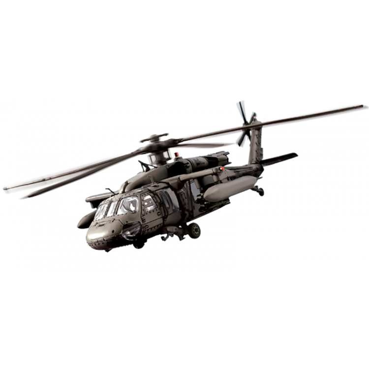 U.S. UH-60L BLACK HAWK Helicopter - Baghdad, 2003 с фигурками вертолетчиков и стрелка 84002(k169)
