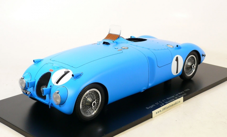 Bugatti 57C #1 победитель Le Mans 1939 J-P.Wimille-P.Veyron Производитель: SparkМасштаб: 1:18Артикул: 18LM39Материал: смола