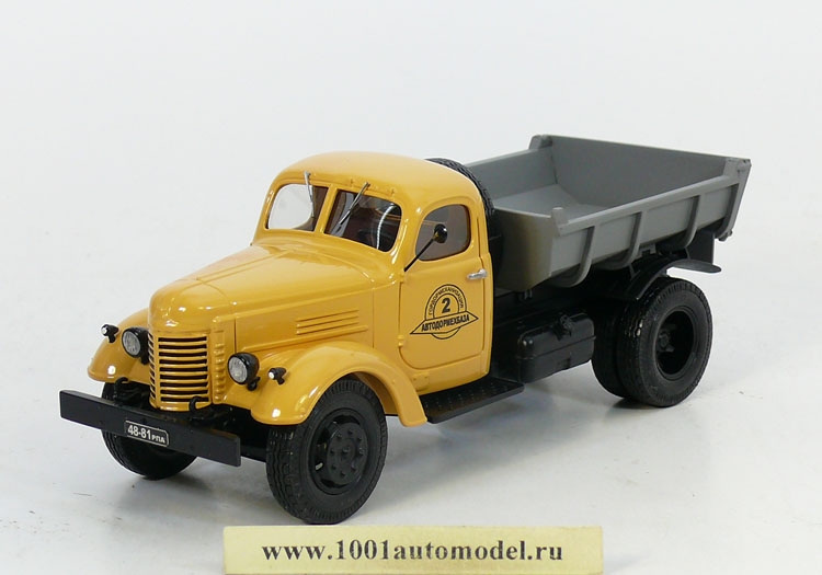 ЗиС-ММЗ-585 самосвал (шасси ЗИС-150) Производитель: Саратовская Лаборатория МинимоделейМасштаб: 1:43Артикул: SL108SМатериал: смолаКомментарии: ручная работа