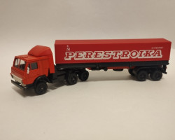 Камский грузовик-5410 (с обтекателем) + п/прицеп -Perestroi-ka- (тент) (комиссия)