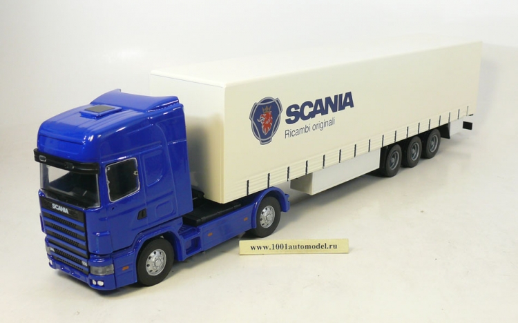 Scania Topline con rimorchio telonato Производитель: Old CarsМасштаб: 1:43Артикул: 01442Материал: металл