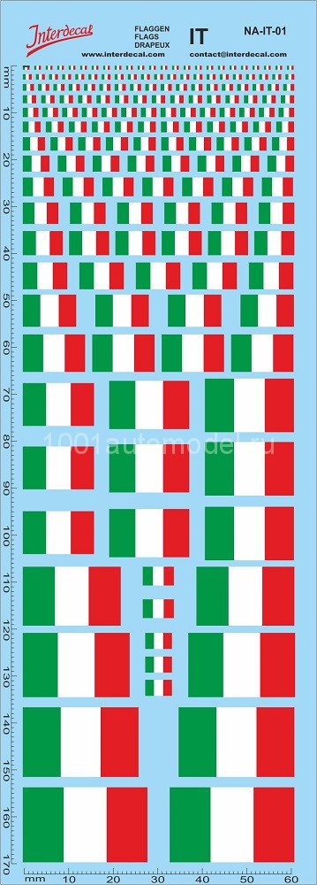 Декаль Flags Italy INT-NA-IT-01